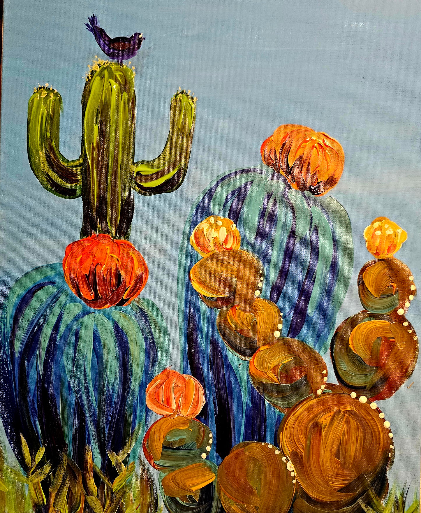 School Holidays -  Wed. 21st JAN 10am -12pm Colourful Cacti